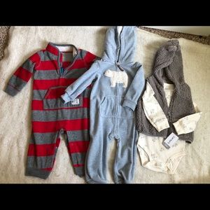 Lot of 3 cold weather outfits for 12 month baby!